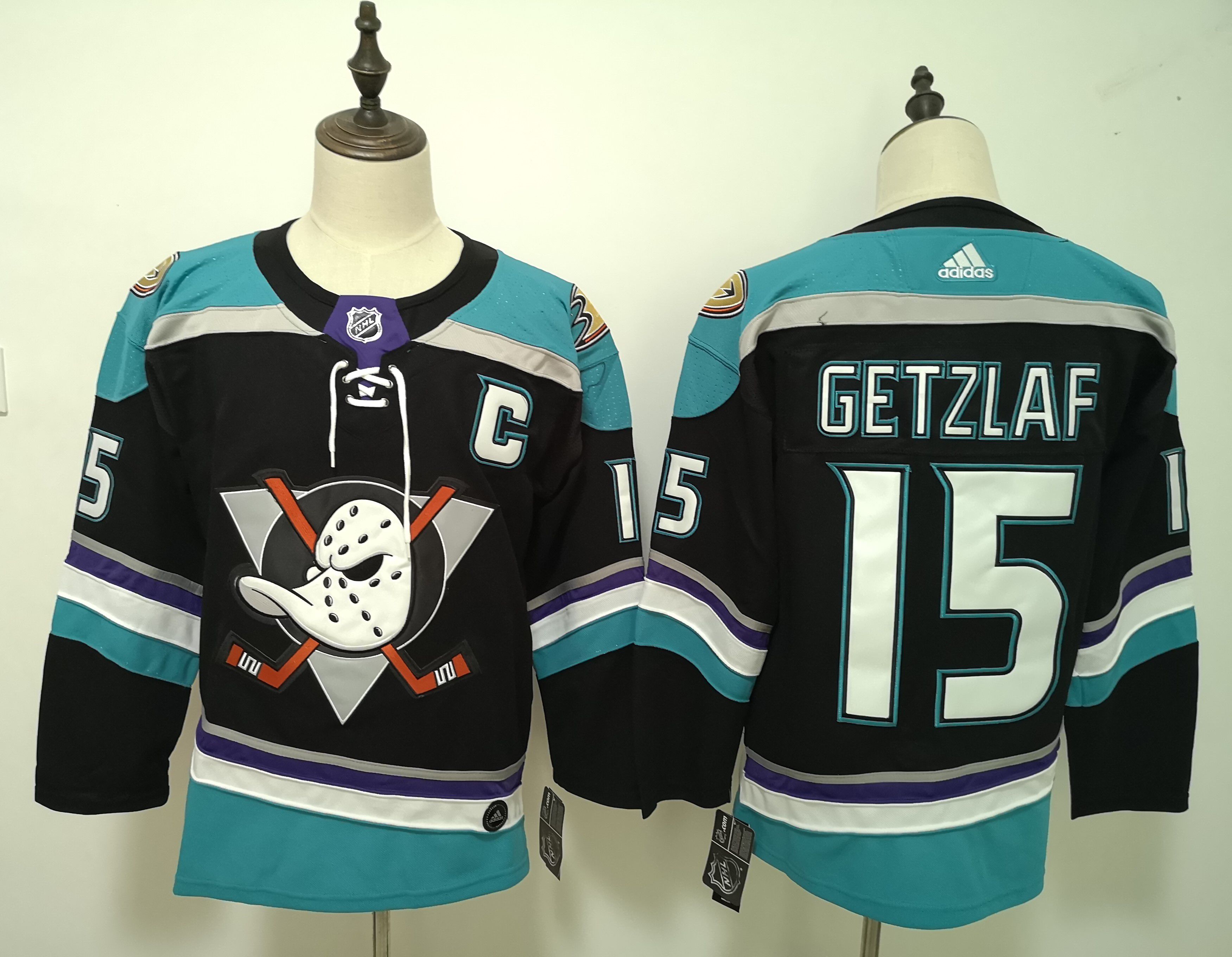 Men Anaheim Ducks #15 Getzlaf Blue Hockey Stitched Adidas NHL Jerseys